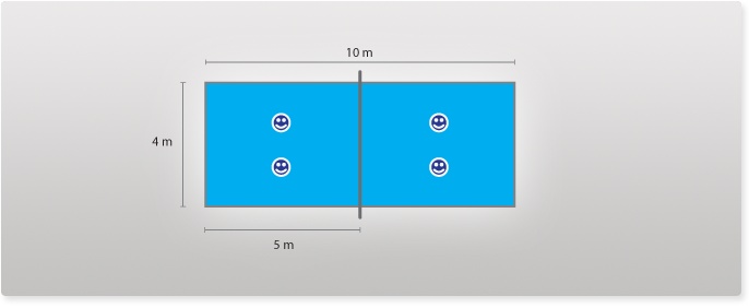 DWÓJKI 2 x 2 ROZMIAR: 5 m x 4 m